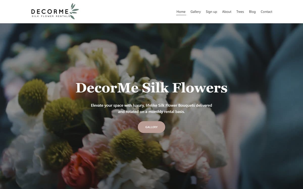DecorMe website, built by Luma Digital Marketing