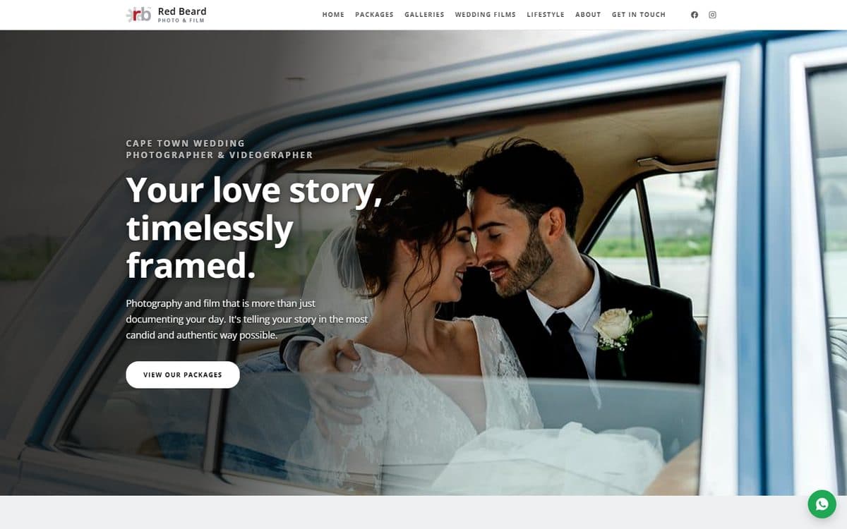 Red Beard Photo & Film website, built by Luma Digital Marketing
