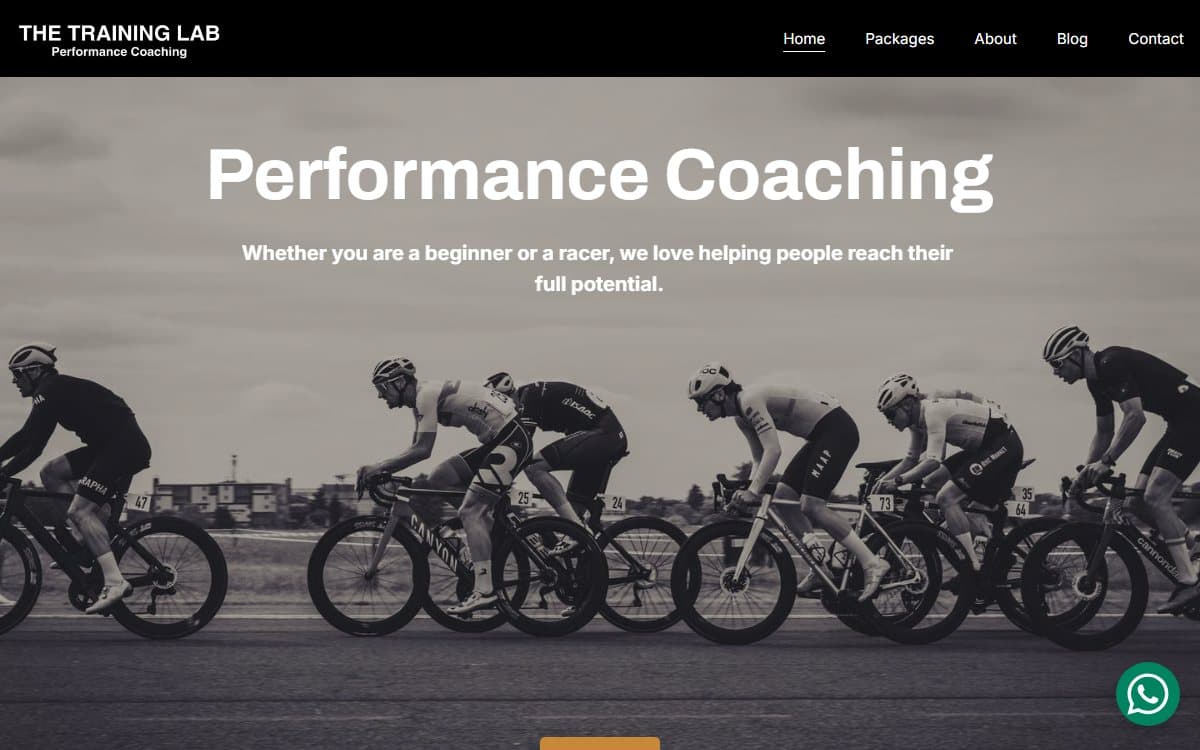 The Training Lab website, built by Luma Digital Marketing, shown on a laptop